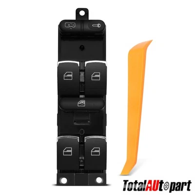 Power Window Switch for Volkswagen Jetta Passat 1999-2005 Golf Bora Front Driver - Image 1 of 4