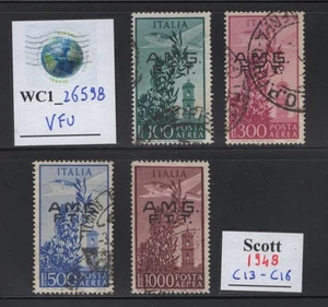 WC1_26598. TRIESTE FTT. Juego de correo aéreo Olive & Campidoglio 1948. Sc. C13-C16. Usado - Imagen 1 de 1
