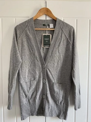 La Redoute Creation 100% Cashmere Long Sleeve Grey Cardigan UK 10/12 BNWT - Image 1 of 4