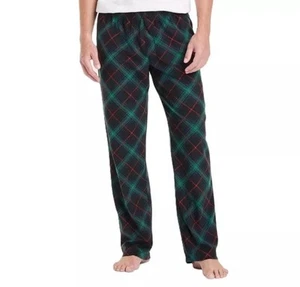 Wondershop Men's Black & Green Plaid Super Soft Fleece Pajama Pants - XL - Picture 1 of 5
