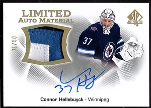 CONNOR HELLEBUYCK 2021-22 SP Authentic Limited Game Used Patch Auto #31/50 Jets - Picture 1 of 2