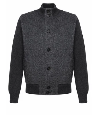 $2,850 Brioni Gris Texturizado ALPACA Chaqueta Cuello Simulado 48US (58EU) Foto 1 de 4