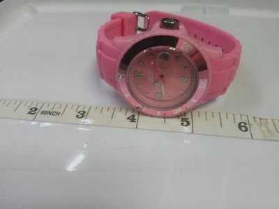 Women's ICE WATCH Pink Diver Style Quartz Watch, 40mm, Silicone Band, Date, Runs - Image 1 of 3
