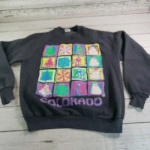 Vintage Colorado Sweatshirt Erwachsene Large grau Retro Neon Skigebiet Snowboard - Bild 1 von 9