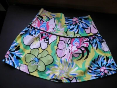 Falda Tibi Azul y Blanco Estampado Paisley Seda Alta-Lo Línea A, Talla 4 Foto 1 de 4