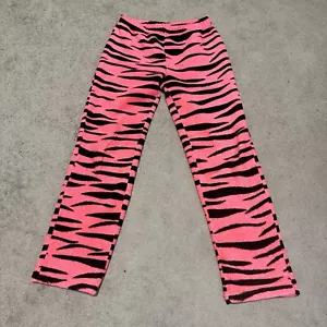 BHS Bright Pink Animal Print Fleece Bottoms Size 13-14yrs - Picture 1 of 3