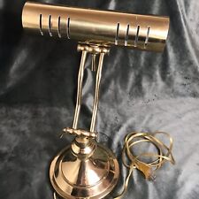 Brass Bankers Desk Lamp Portable Adjustable Underwriters Laboratory Inc Vintage