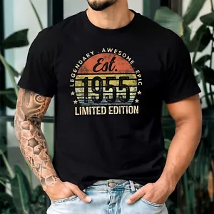 Limited Edition 1955 Shirt, 70th Birthday Vintage Gift for Men/Women - Picture 1 of 7