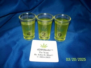 420Shots™ / three 420 shot glasses - Picture 1 of 1