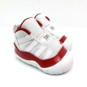 Nike Air Jordan 11 Cherry Infant Baby Size 3c White Red Crib Booties Shoes
