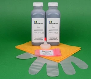 Toner Refill Kits (2) w/Chips for Lexmark 501H MS310 MS410 MS510 MS610 50F1H00 - Picture 1 of 1