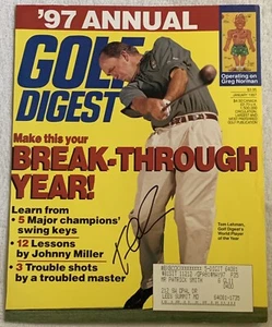 La estrella del PGA TOUR TOM LEHMAN firmado Autografiado PORTADA DE LA REVISTA GOLF DIGEST - Imagen 1 de 2