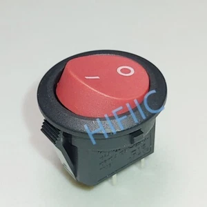 CNIBAO RCA-1113 Round Rocker Switch 2 Pins 2 Positions Red Button - Picture 1 of 4