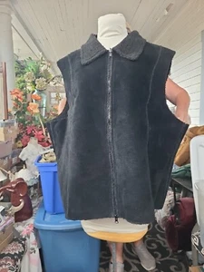 Venezia Plus Size woman's Suede Vest Blackb 26 / 28 - Picture 1 of 2