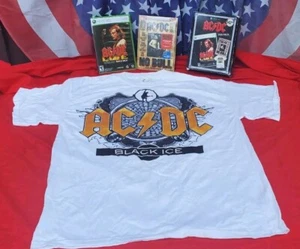 AC/DC FAN PACK Black Ice Tee Shirt Xbox 360 LIVE ROCKBAND TRACK PACK GAME BUNDLE - Picture 1 of 8