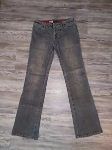 Guess Stretch Denim Jeans Embroidered Script Medium Blue 28 Women's - Picture 1 of 5
