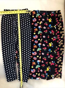 5 Super Soft Fleece Lined Leggings Girls Multicolor Large (approx. Size 6-8) - Picture 1 of 10