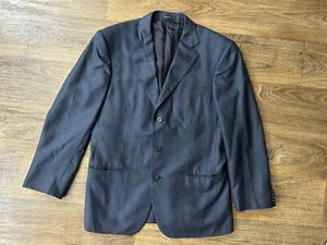 Blazer Abrigo Deportivo Chaqueta ERMENEGILDO ZEGNA Azul Cuadros LANA DE SEDA 50 R - Imagen 1 de 7