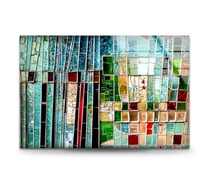 Colorful Abstract Tempered Glass Wall Art - Picture 1 of 10