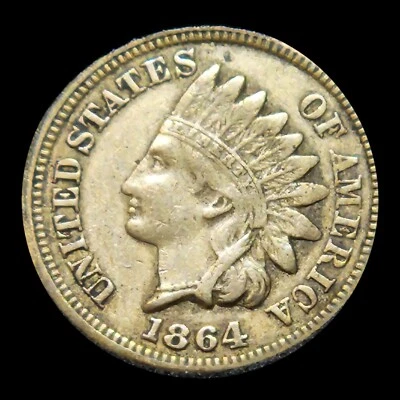 1864 1c CN Indian Head 1c Small Cent  FULL LIBERTY L ON RIBBON EXACT PICTURE 👀  - Image 1 of 3