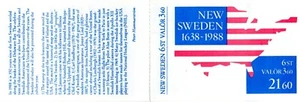SWEDEN/1988/MNH/SC#1677a/SETTLING OF NEW SWEDEN, 350TH. ANNIV / BOOKLET - Picture 1 of 2