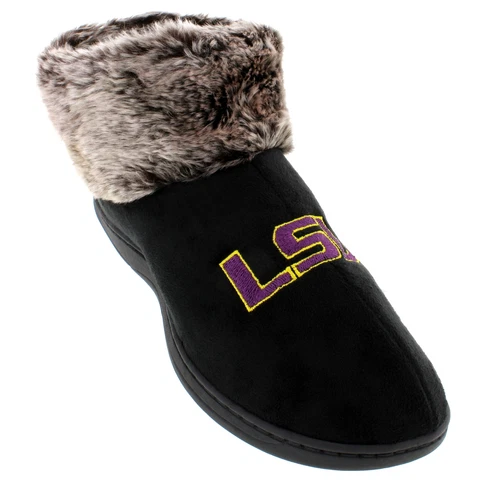 LSU Tigers Faux Sheepskin Furry Top Slipper Cover
