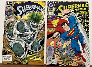 DC Comics: Superman Special #1 by Walt Simonson #1 + #18 Man of Steel - DOOMSDAY