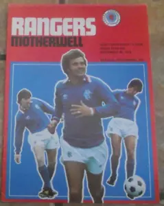 1978-79 (Sep) Rangers v Motherwell - Scottish Premier League - Picture 1 of 1