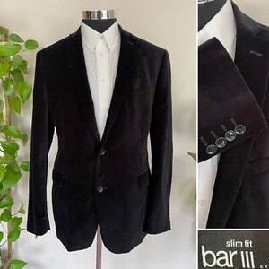 Bar III Mens Two-Button Blazer Cotton Velvet Dinner Sport Coat Jacket Size 44R - Picture 1 of 10