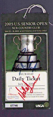 海尔·伊文,雷·弗洛伊德签名 2005 年美国高级公开赛冠军门票:NCR (G66) — 第 1/3 张图片