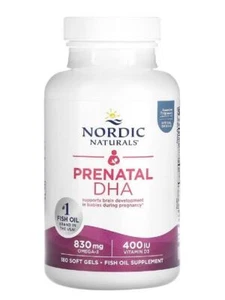 Nordic Naturals DHA para embarazadas, fórmula sin sabor, 180 cápsulas blandas - Imagen 1 de 2
