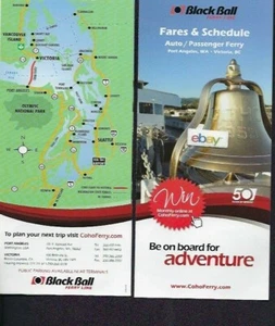 BLACK BALL FERRY LINE M/V COHO ZEITPLAN & BROSCHÜRE VICTORIA/PORT ANGELES 2009 - Bild 1 von 1