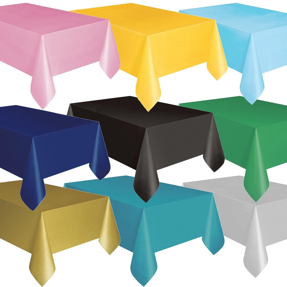 Gewachste Tischdecke – Schmutzabweisend, Mit Volant, Für 12 Personen (130x240 Cm, Gelb)