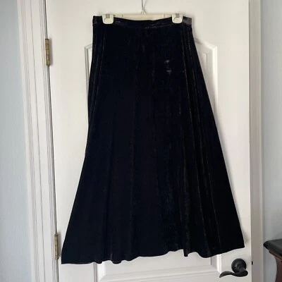 Falda de terciopelo vintage Kenar mezcla seda talla 14 Foto 1 de 3