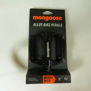 mongoose Alloy Bike Pedals (2) Works w/ 1/2" and 9/16" - Picture 1 of 3