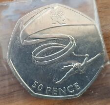 (ERR 31) ERROR | 2011 Olympic - Gymnastics 50P Coin Stamped Off Center