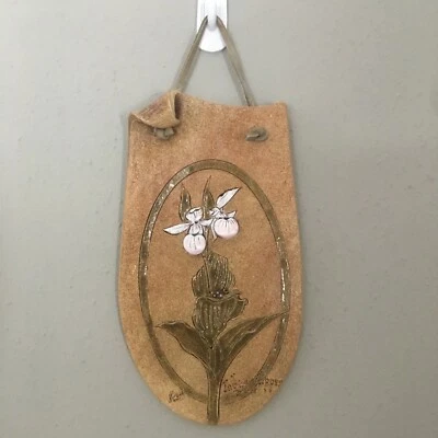 Gres J Beasley. Placa de pared colgante. Flor con cogollos 3D. Montana. Rústico Foto 1 de 4