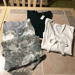 LOT OF 2 WOMANS CARDIGANS, AND A CARDIGAN WITH TANK/ SIZE XL/ 1 NEW, 3 PREOWNED  - Picture 1 of 10