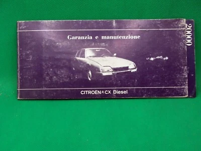 CITROEN CX Diesel libretto garanzia e manutenzione * vedi - Immagine 1 di 4