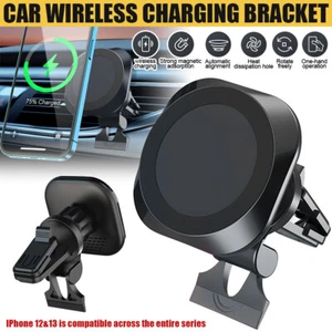 Magnetic MagSafe Wireless Charger Car Mount Phone Holder For Samsung iPhone 16 - Picture 1 of 13