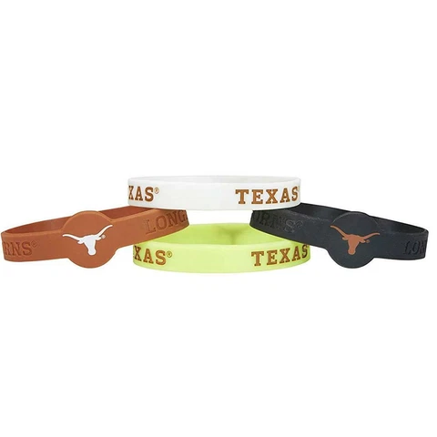 Texas Longhorns Bracelets 4 Pack Silicone Cover