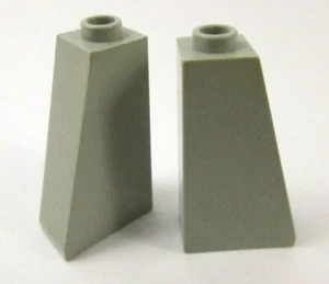 LEGO x2 OldGray Slope 75 2x1x3 Open Stud Réf 4460a - Picture 1 of 1