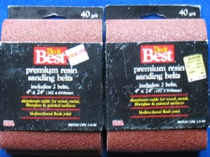 Confezione da 2! Do it Best 380520 - Nastri abrasivi 4 pollici x 24 pollici - grana 40 - 4 totali - Foto 1 di 1