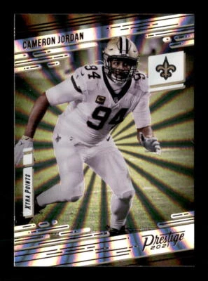 Cameron Jordan 2021 Panini Prestige #136 Xtra Points Sunburst New Orleans Saints - Image 1 of 2