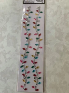 CHRISTMAS 3D TREE GEM LIGHTS STRING OF LIGHTS GEMSTONE LIGHTS 2 STRANDS - Picture 1 of 4
