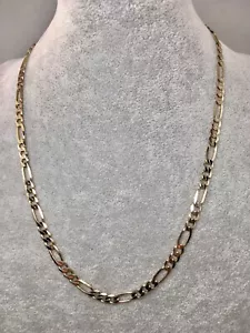 9ct Gold Figaro Chain SOLID Length 20" 6mm Width 18.5grams NEW - Picture 1 of 4