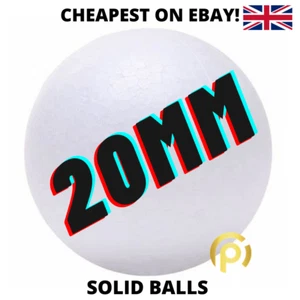 20MM SOLID Polystyrene Ball Foam Craft Sphere Sweet Trees 2cm Deco Art Free P&P - Picture 1 of 4