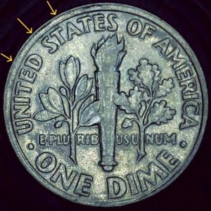 1997 P Dime error collar clash - Picture 1 of 8