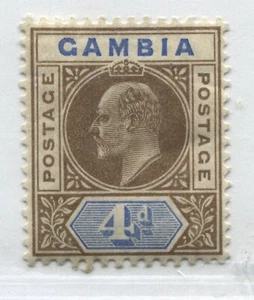 Gambia KEVII 1906 4d mint o.g. hinged - Picture 1 of 1