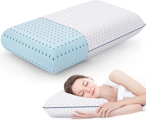 Memory Foam Pillows for Side, Back and Stomach Sleepers, Bed Pillow with Washabl - Picture 1 of 12